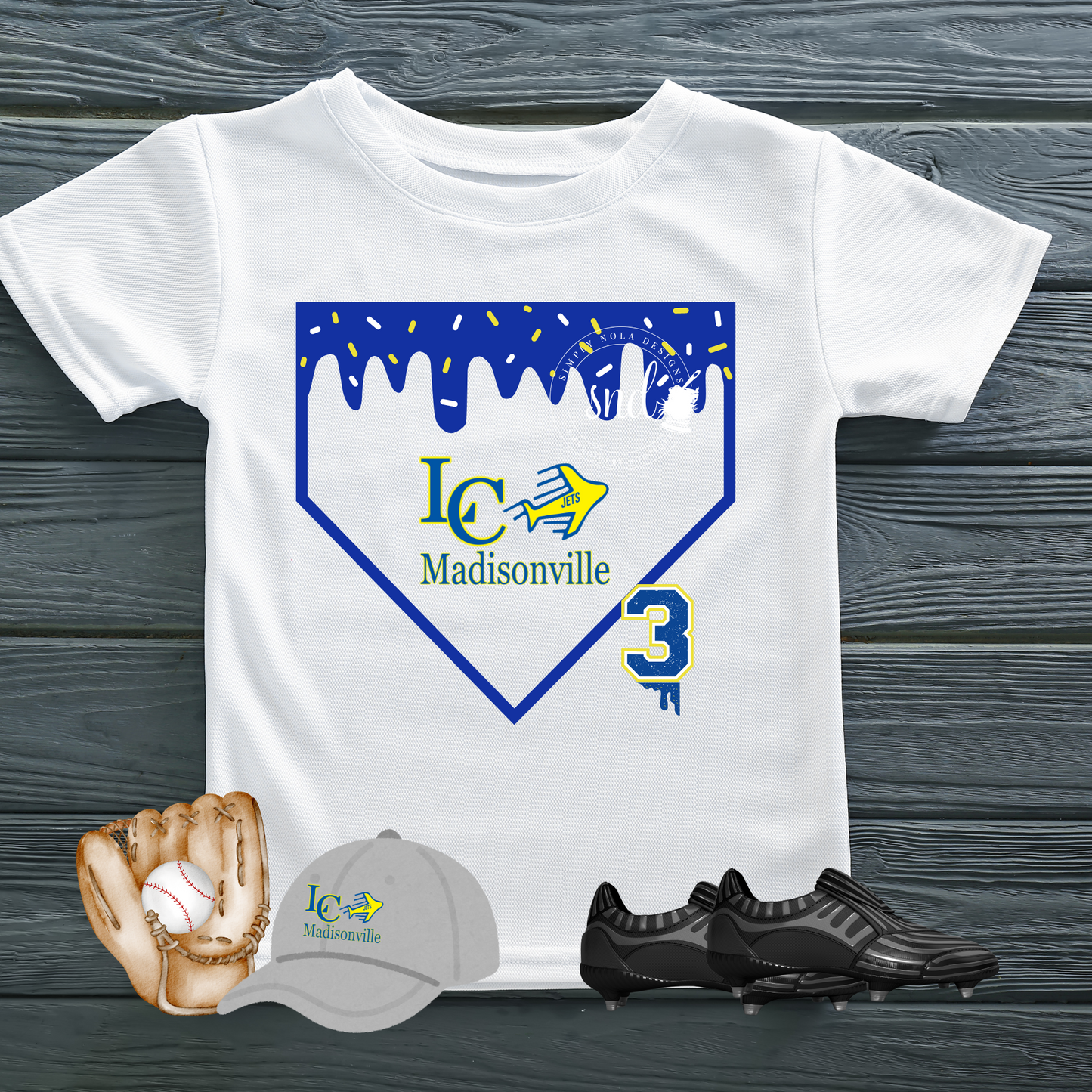 Baseball Mascot Drip Dri-Fit Tee – Stitched Magnolia Exclusive | The Original, Unmatched Design Drip Shirt