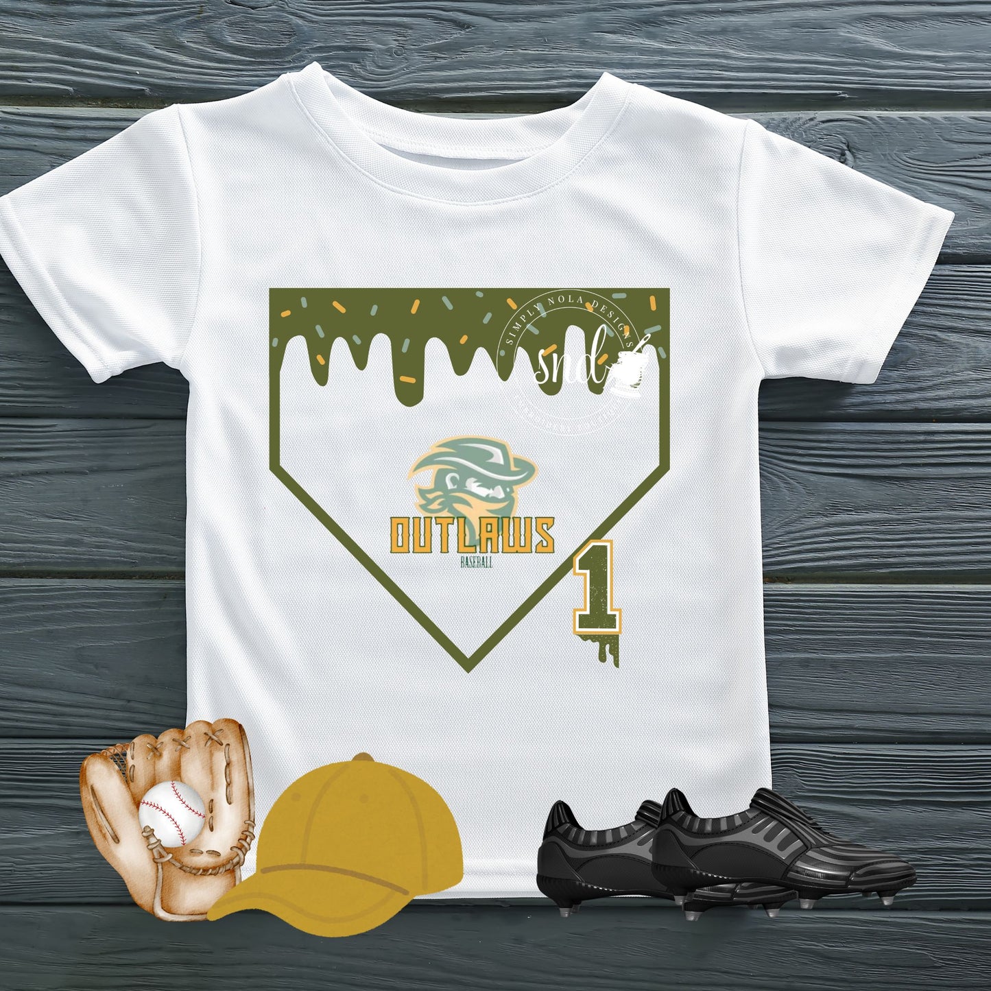 Baseball Mascot Drip Dri-Fit Tee – Stitched Magnolia Exclusive | The Original, Unmatched Design Drip Shirt