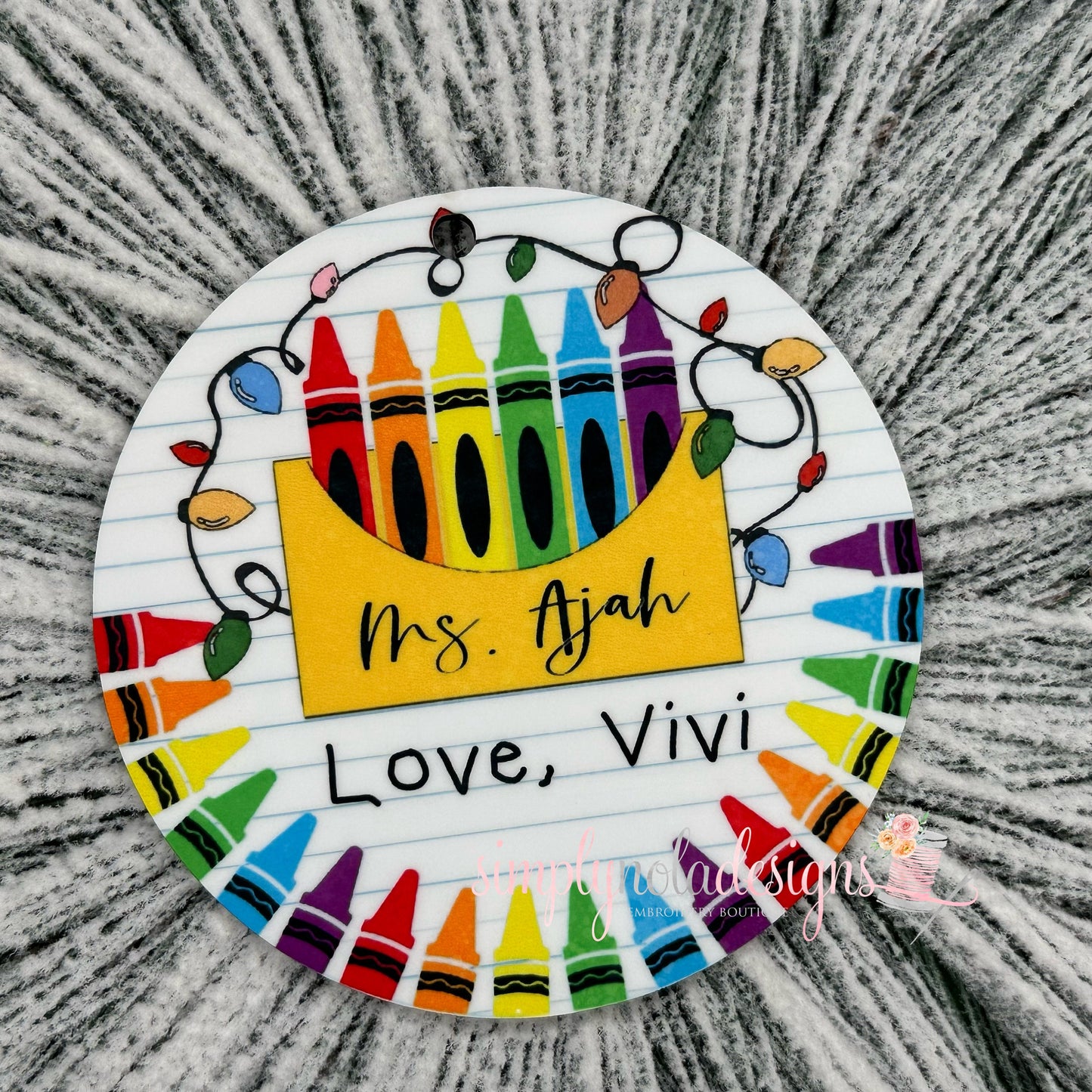 Teachers Gift, Teachers Christmas Gift, Christmas Ornaments, Christmas Ornament, Crayon Ornament, Back to School, Teacher Crayon Ornament