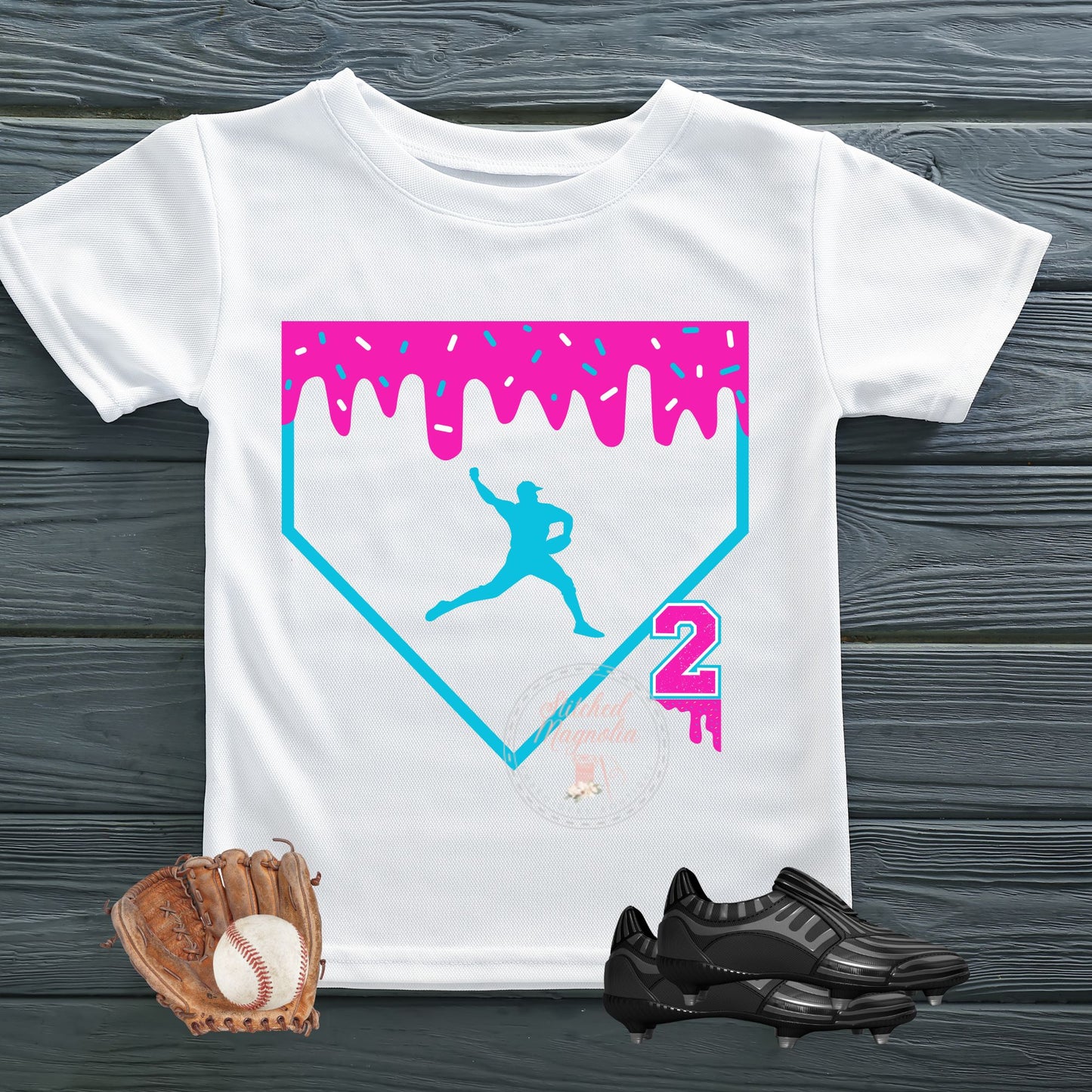 Baseball Mascot Drip Dri-Fit Tee – Stitched Magnolia Exclusive | The Original, Unmatched Design Drip Shirt