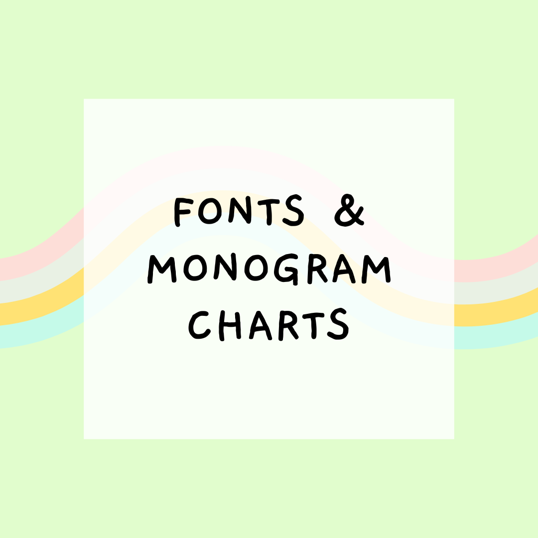 Fonts & Monogram Charts