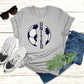 United Distressed Split Soccer Ball Design - Unisex Tee