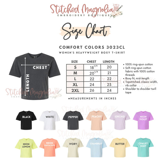 Preppy Mascot Team Circle Comfort Color Crop Tee