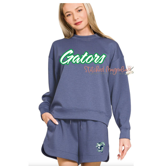 PRE ORDER | Gators Scuba Pullover & Shorts Set - Gameday Apparel | Stitched Magnolia