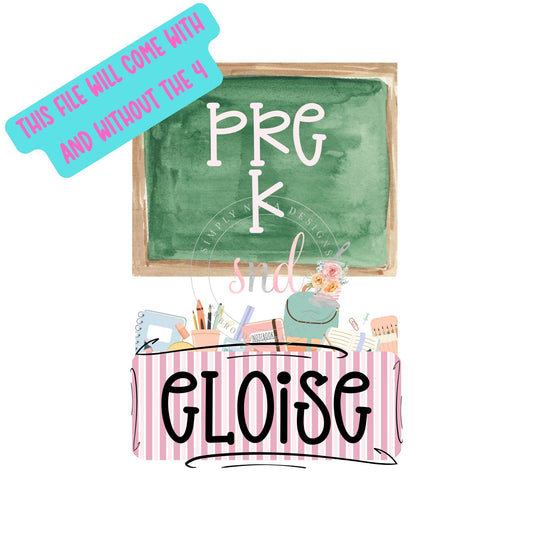 Back to School-Pre K-Pre K4-PNG-Digital File