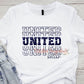 United Soccer Stacked Faux Sequin Design - Unisex Tee