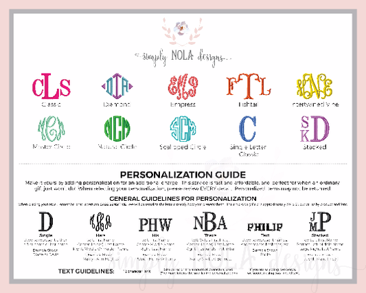 Monogram Font Options