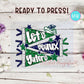 Single DTF Transfer - Faux Sequin Gators Pennants | Heat Press Ready