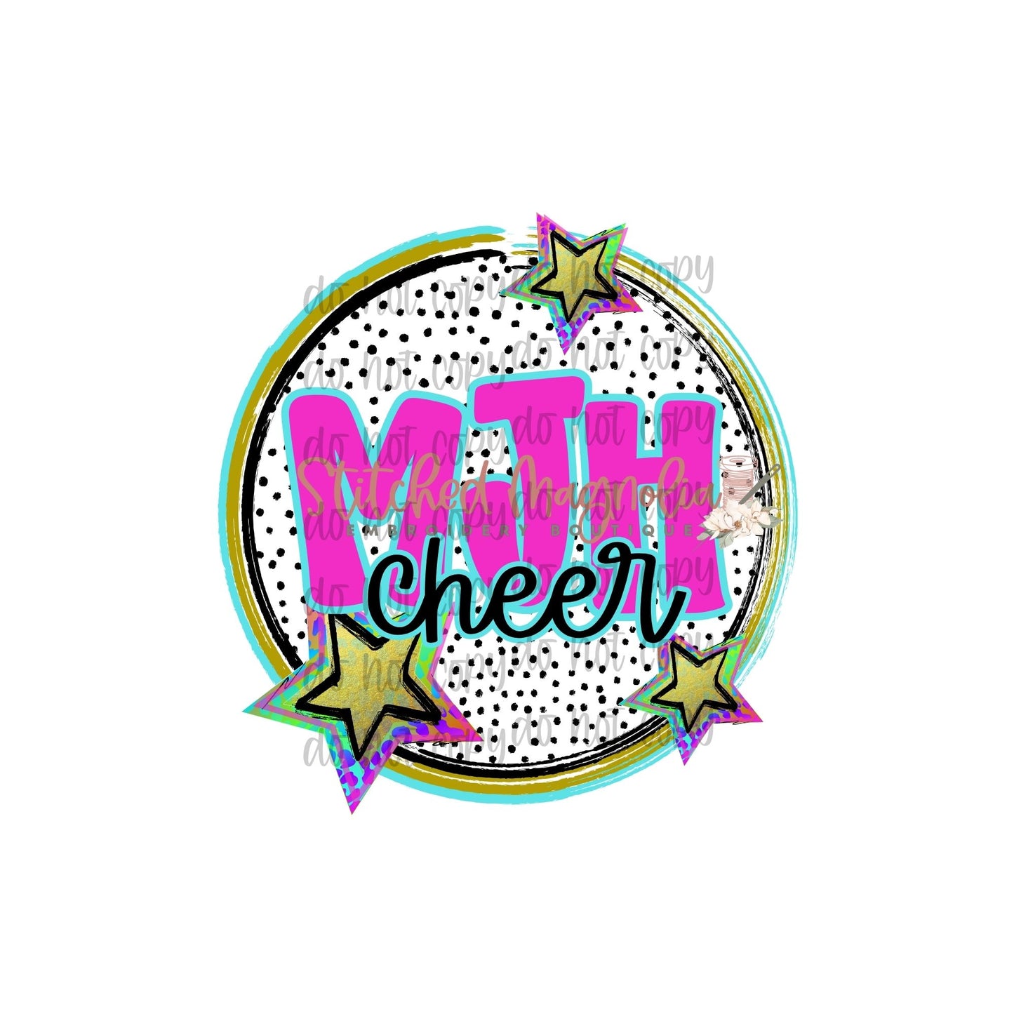 Preppy Mascot Circle Digital PNG File
