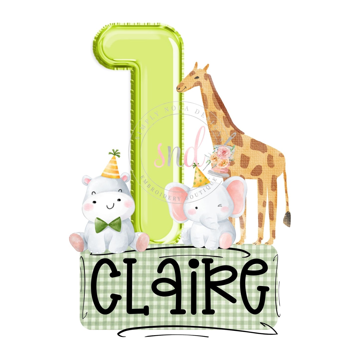 Safari Theme Birthday-First Birthday-PNG-Digital File