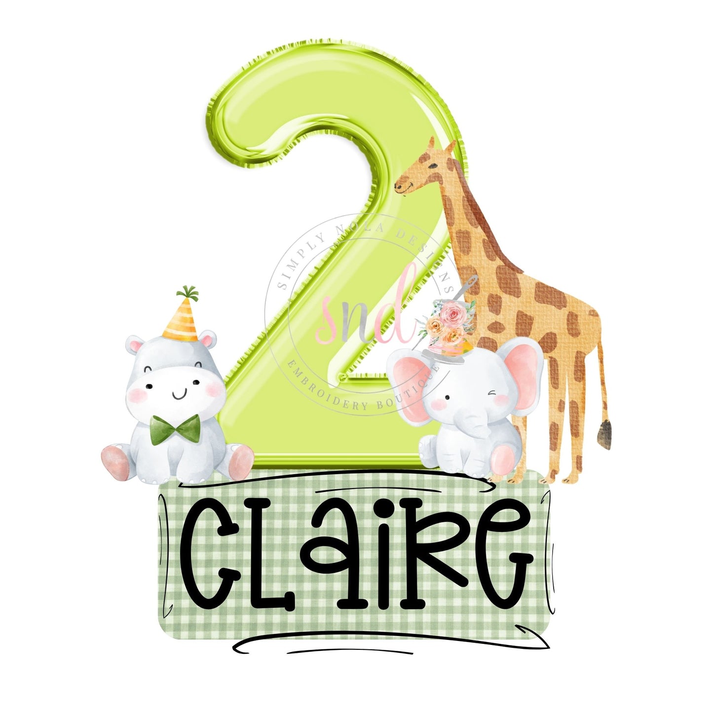 Safari Theme Birthday-2nd Birthday-PNG-Digital File