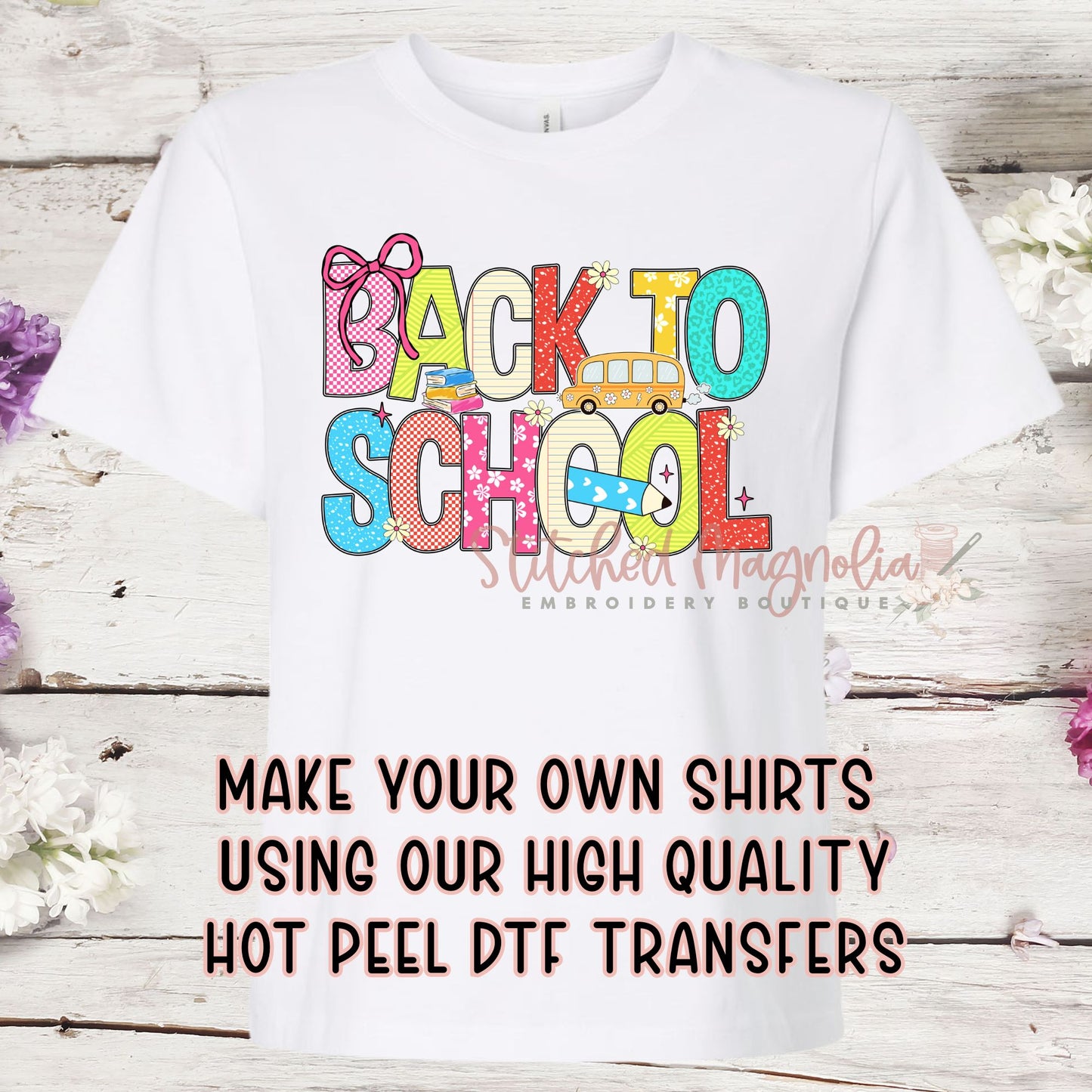 Single DTF Transfer -Back to School Teacher | Heat Press Ready