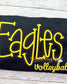 Eagles Puff Embroidery Adult Sweatshirt with Volleyball Add On