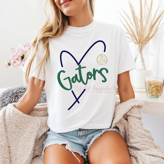 Coquille MYB Gators Volleyball Split Heart | Boxy Tee