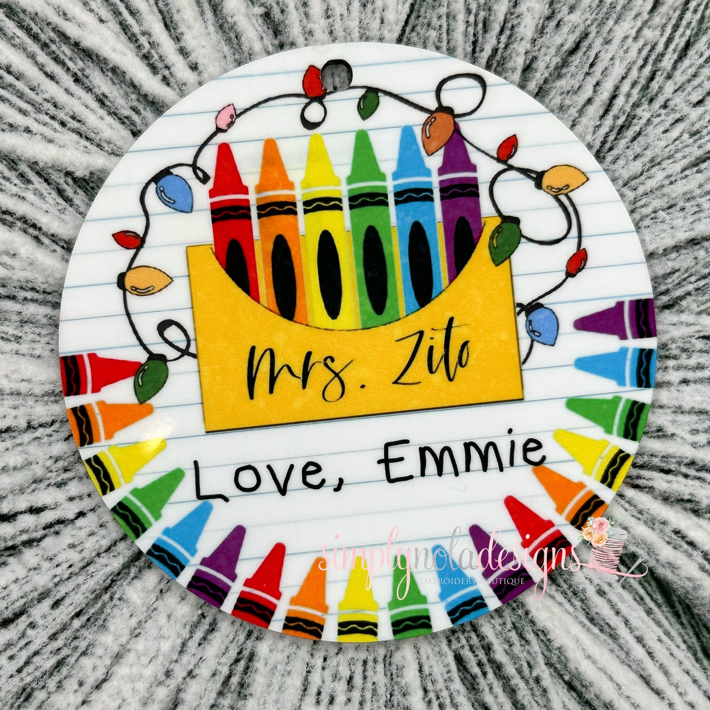 Teachers Gift, Teachers Christmas Gift, Christmas Ornaments, Christmas Ornament, Crayon Ornament, Back to School, Teacher Crayon Ornament