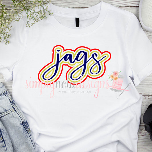 Jags Script SVG file- Jags Script PNG file-Team Mascot Cut File- Team Mascot svg File- Team Mascot png File- JAGS School Team- Sports-Teams