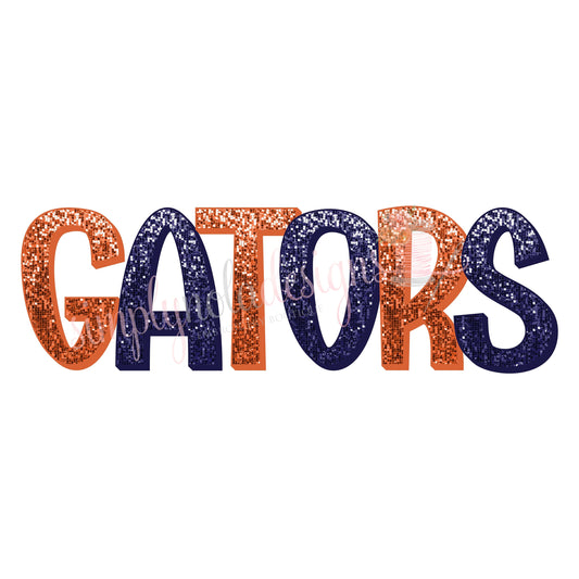 Faux Sequins Gators PNG file- Gators PNG file-Team Mascot PNG File-Team- Team Mascot dtf File- School Team-Sports, Faux Sequins, sublimation