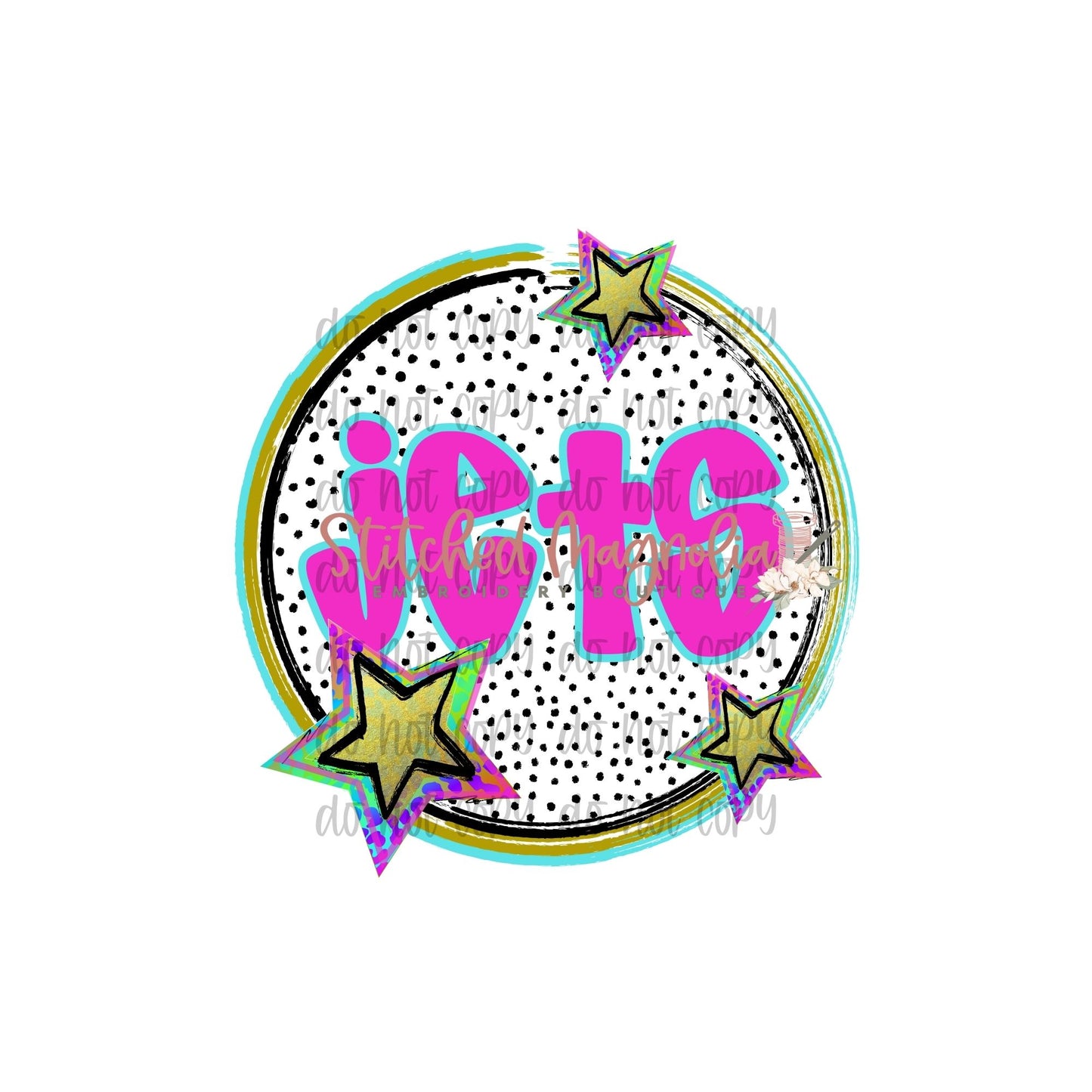 Preppy Mascot Circle Digital PNG File