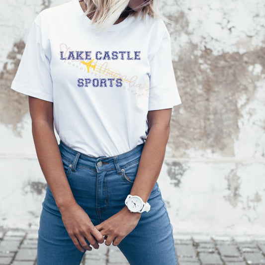Lake Castle Jets Distressed Graphic Tee | Unisex | Lake Castle Sports