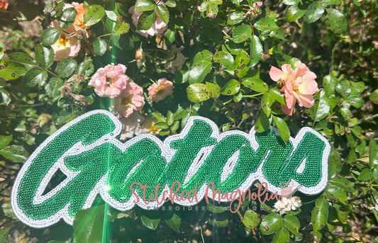 11" Gators Logo Sequin Patch